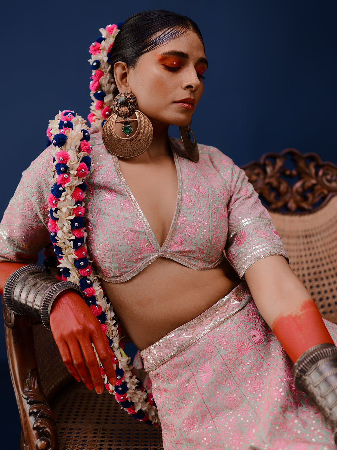 Ridhimaa Gupta- Sindoori Lehenga Set